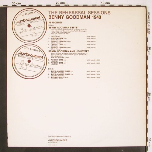 Goodman,Benny: The Rehearsal Session 1940, Jazz Document(va-7997), S, 1980 - LP - V3714 - 7,50 Euro