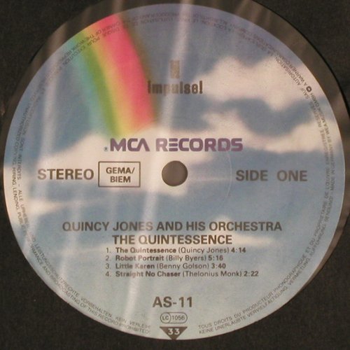 Jones,Quincy and his Orchestra: The Quintessence, Foc,rem. m-/vg+, Impulse / MCA (AS-11), D/US, Ri Typ: LP Best.-Nr.: V3781 Preis: 15,00 Euro