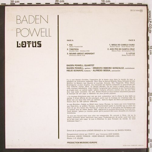 Powell,Baden: Lotus, Musidisc (30 CV 1414), F Typ: LP Best.-Nr.: V3821 Preis: 9,00 Euro