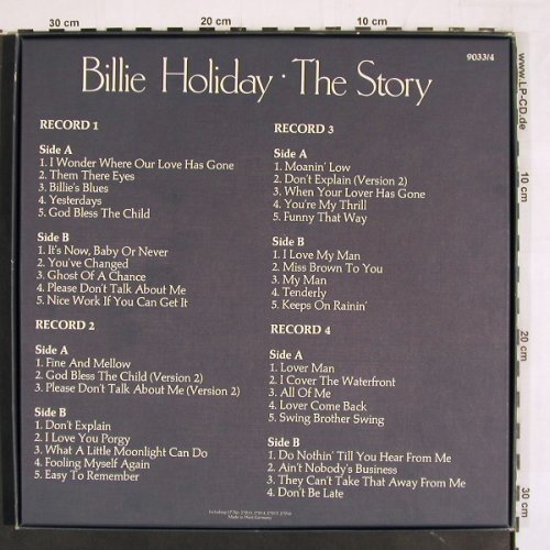 Holiday,Billie: The Story, Box, Scania (9033/4), D, 1975 Typ: 4LP Best.-Nr.: V3852 Preis: 14,00 Euro