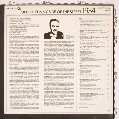 V.A.On the sunny side otStreet 1934: Fats Waller... Cassa Loma Orch., Phontastic (NOST 7653), S, 1984 Typ: LP Best.-Nr.: V3893 Preis: 9,00 Euro