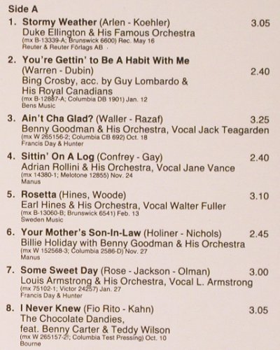 V.A.Stormy Weather 1933: Duke Ellington, B.Crosby, Venuti..., Phontastic (NOST 7647), S, 1983 Typ: LP Best.-Nr.: V3894 Preis: 9,00 Euro