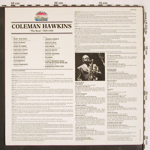 Hawkins,Coleman: The Bean 1929-1949, Giants Of Jazz(LPJT 51), I, 1986 - LP - V3997 - 9,00 Euro