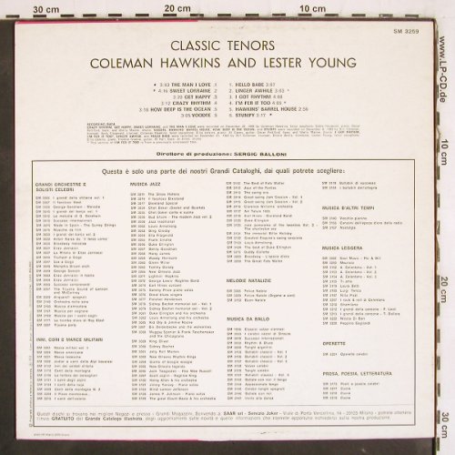 Hawkins,Coleman and Lester Young: Classic Tenors, Joker(SM 3259), I, Ri, 1972 - LP - V4004 - 9,00 Euro