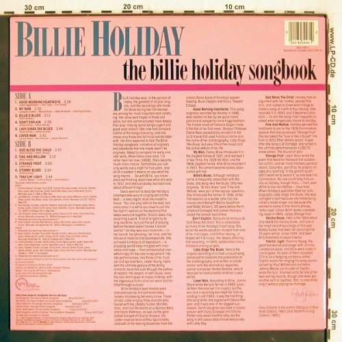 Holiday,Billie: The Billie Holiday Songbook, Verve(823 246-1), D, 1985 - LP - V4013 - 9,00 Euro
