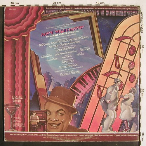 Waller,Fats: Ain't Misbehavin', Foc,Musical Show, RCA Red Seal (CBL2-2965), US, m-/vg+, 1978 Typ: 2LP Best.-Nr.: V4020 Preis: 7,50 Euro
