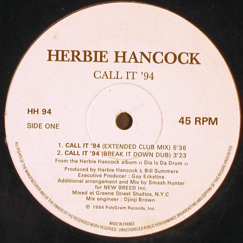 Hancock,Herbie: Call it '94 *4, PolyGram(HH94), F, 1994 - 12inch - V4053 - 7,50 Euro