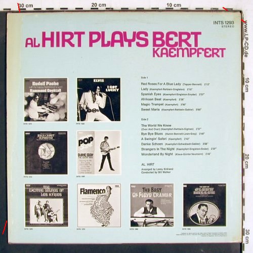 Hirt,Al: plays Bert Kaempfert, m-/vg+, RCA International(INTS 1293), D,  - LP - V4055 - 6,00 Euro
