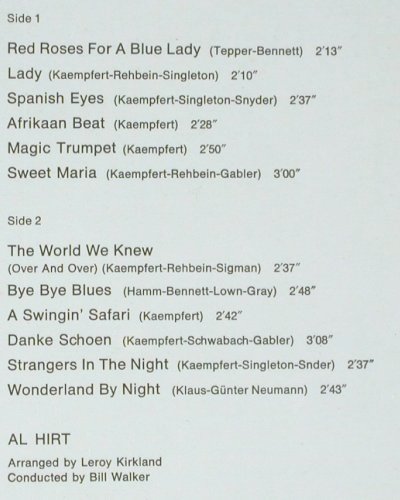 Hirt,Al: plays Bert Kaempfert, m-/vg+, RCA International(INTS 1293), D,  - LP - V4055 - 6,00 Euro