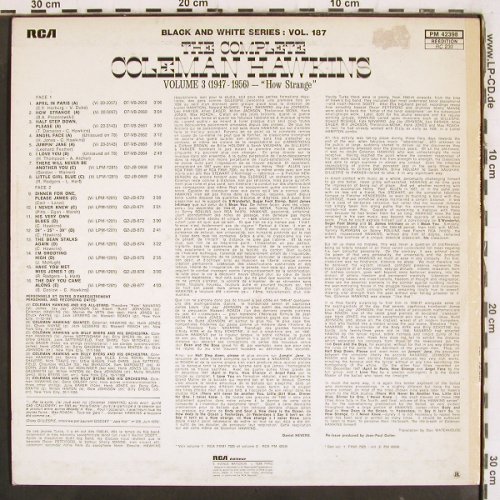 Hawkins,Coleman: The Complete C.H.Vol.3, m-/vg+, RCA Victor(PM 42398), F, 1980 - LP - V4058 - 7,50 Euro