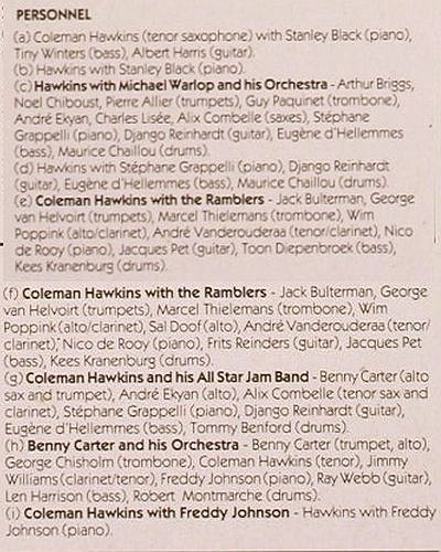 Hawkins,Coleman: Hawk in Europe 1934-1937, ASV Living Era(AJA 5054), UK, 1988 - LP - V4059 - 9,00 Euro
