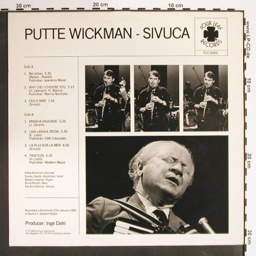 Wickman,Putte & Sivuca: Same, rec. Stockholm 1969, Four Leaf Rec (FLC 6002), S, 1982 Typ: LP Best.-Nr.: V4130 Preis: 17,50 Euro