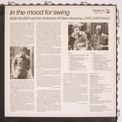 Wilber,Bob and American Allstars: In the Mood for Swing,f. L.Erstrand, Phontastic(PHONT 7526), S, 1980 - LP - V4235 - 11,50 Euro