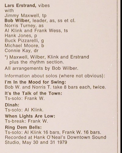 Wilber,Bob and American Allstars: In the Mood for Swing,f. L.Erstrand, Phontastic(PHONT 7526), S, 1980 - LP - V4235 - 11,50 Euro