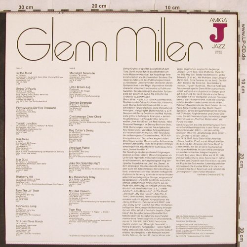 Miller,Glenn:&nbsp;Original, Amiga (8 55 602), DDR, 1978 Typ:&nbsp;LP Best.-Nr.:&nbsp;V51 Preis:&nbsp; 6,00 Euro