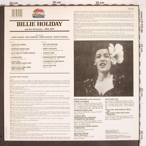 Holiday,Billie:&nbsp;and her Orchester , 1956-1957, Giants Of Jazz (LPJT 80), I, 1988 Typ:&nbsp;LP Best.-Nr.:&nbsp;V596 Preis:&nbsp; 7,50 Euro