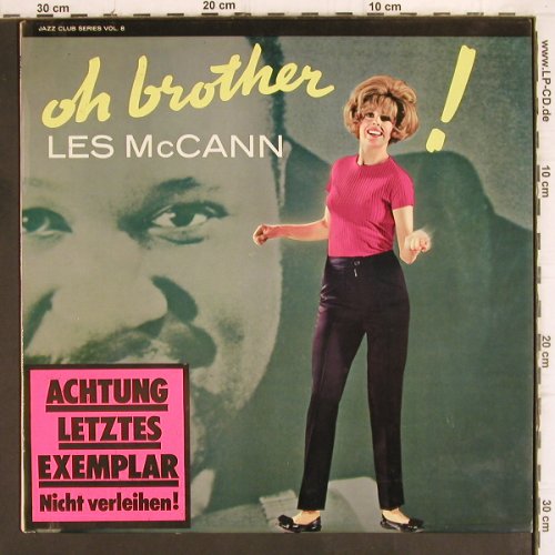 Mc Cann,Les:&nbsp;Oh Brother, Stoc, m-/vg+, Mono, Fontana (683 258 JCL), NL, 1964 Typ:&nbsp;LP Best.-Nr.:&nbsp;V711 Preis:&nbsp; 15,00 Euro