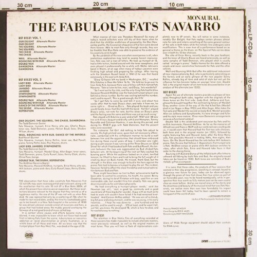 Navarro,Fats:&nbsp;The Fabulous  - Vol.1,m /vg+,Poster, Blue Note (81531), F,Ri(1947), 1984 Typ:&nbsp;LP Best.-Nr.:&nbsp;V716 Preis:&nbsp; 12,50 Euro