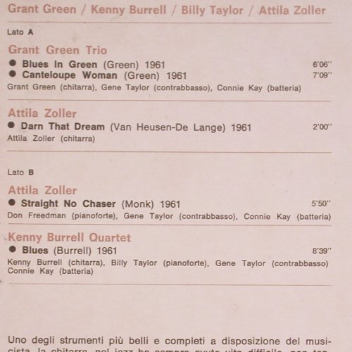 Green,Grant / Burrell/Taylor/Zoller:&nbsp;I Granti del Jazz, Foc,Live, m /vg+, Curcio (GJ-55), I Typ:&nbsp;LP Best.-Nr.:&nbsp;V743 Preis:&nbsp; 6,00 Euro