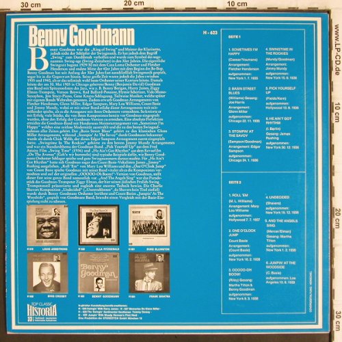 Goodman,Benny:&nbsp;Swingtime with,OriginalAufn.1935-39, Historia (H-623), D Typ:&nbsp;LP Best.-Nr.:&nbsp;V950 Preis:&nbsp; 6,00 Euro