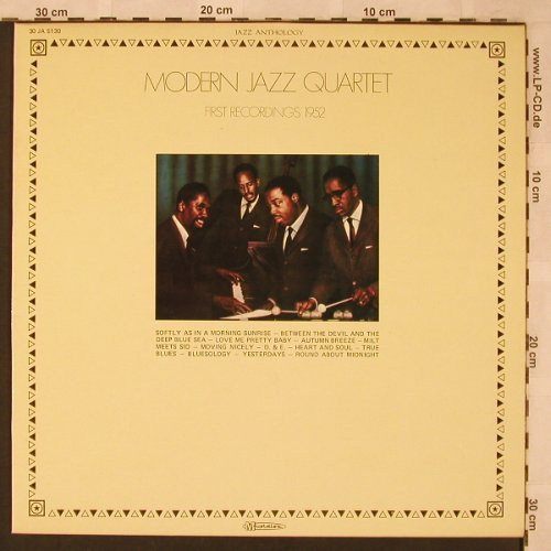 Modern Jazz Quartet: First Recordings New York 1952, Musidisc(30 JA 5130), F,  - LP - X2420 - 12,50 Euro