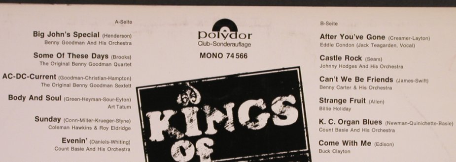 V.A.Kings of Swing: Goodman...Buck Clayton, Foc, Polydor-Club-Sonderaufl.(74 566), D, Mono,  - LP - X3110 - 7,50 Euro