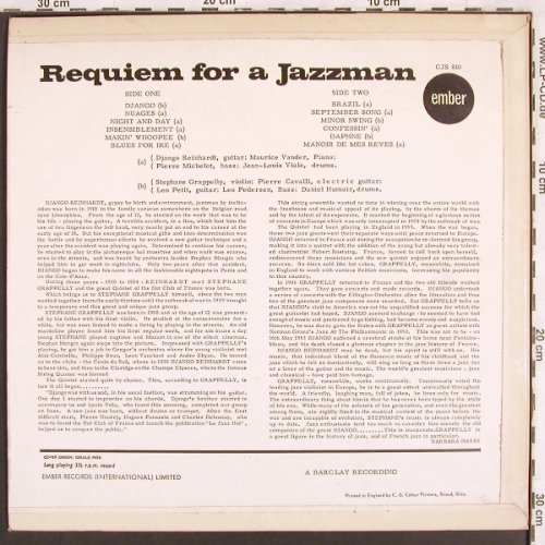 Reinhard,Django/Stephane Grappelli: Requiem for a Jazzman, Ember(CJS 810), UK, 1964 - LP - X3251 - 24,00 Euro