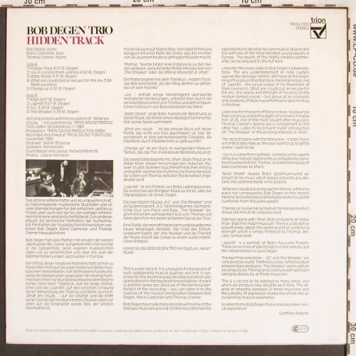 Degen Trio,Bob: Hidden Track, Trion(3103), D, 1981 - LP - X3579 - 15,00 Euro