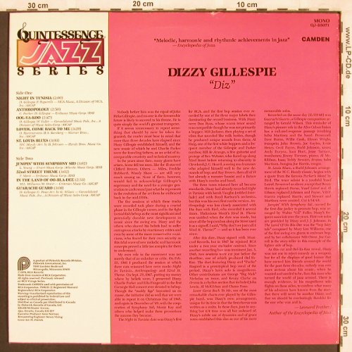 Gillespie,Dizzy: Diz, vg+/m-, Camden(QJ-25071), UK, 1978 - LP - X3596 - 9,00 Euro