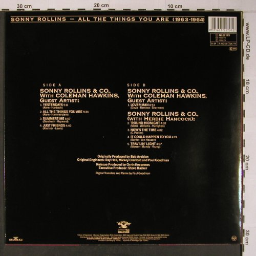 Rollins,Sonny: All the Things you are(1963-1964), Bluebird(NL82179), D, Ri, 1990 - LP - X6496 - 20,00 Euro
