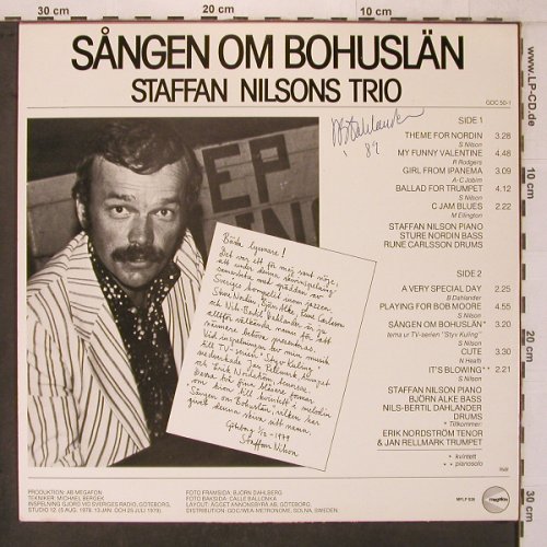 Nilsons Trio,Staffan: Sången om Bohuslän, Megafon(MFLP S26), S,  - LP - X7360 - 20,00 Euro