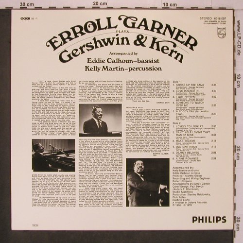 Garner,Eroll: Plays Gershwin & Kern, Philips(6316 097), S, 1977 - LP - X7622 - 9,00 Euro