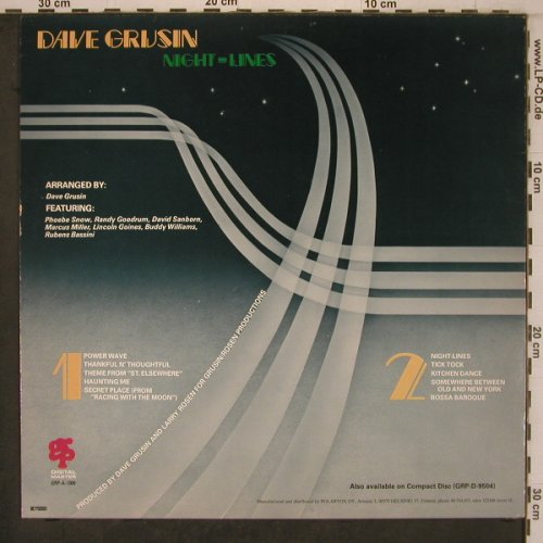 Grusin,Dave: Night-Lines, GRP(GRP-A-1006), SF, 1984 - LP - X7636 - 7,50 Euro