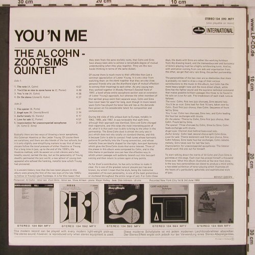 Cohn,Al & Zoot Sims Quintet: You 'n' Me, m-/vg+, Mercury(134 590 MFY), NL,  - LP - X7650 - 12,50 Euro