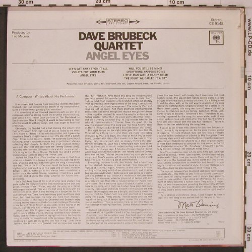 Brubeck Quartet,Dave: Angel Eyes, Columbia(CS 9148), US, co,  - LP - X7652 - 17,50 Euro