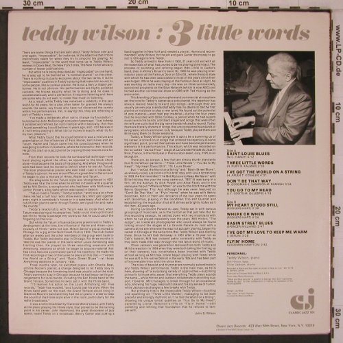 Wilson,Teddy: 3 Little Words, vg+/m-, Black and Blue(CJ 101), F,  - LP - X7763 - 7,50 Euro