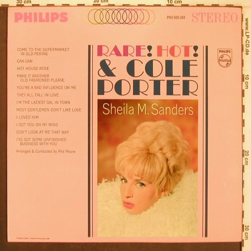 Sanders,Sheila M.: Rare! Hot! & Cole Porter, Philips(PHS 600-169), US, 1965 - LP - X7927 - 12,50 Euro