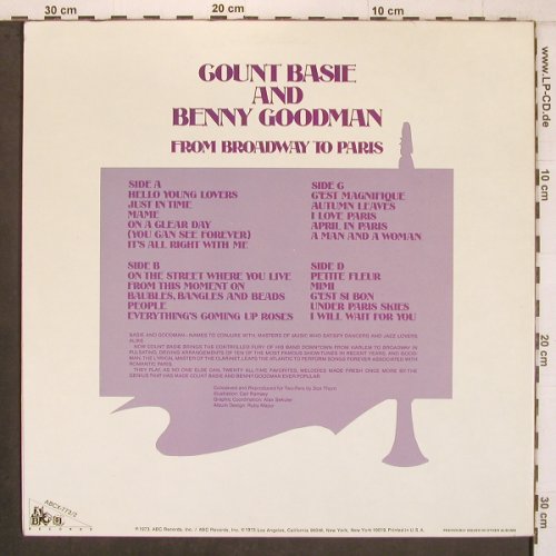 Basie,Count and Benny Goodman: from Broadway to Paris, Foc, ABC Records(ABCX-773/2), US, 1973 - 2LP - X8044 - 40,00 Euro