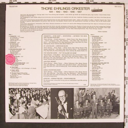 Ehrling,Thore - Orkester: Inspelingar fran 1941..1947, Telestar(TR 11111), S, 1972 - LP - X8049 - 12,50 Euro