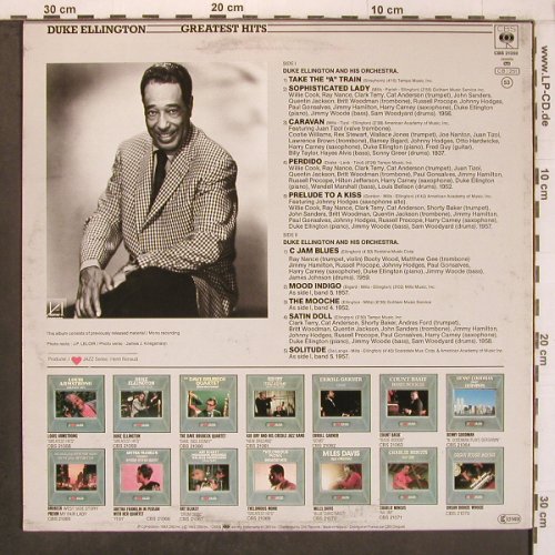 Ellington,Duke: Greatest Hits-I Love Jazz, CBS(21 059), NL, 1983 - LP - X8072 - 6,50 Euro