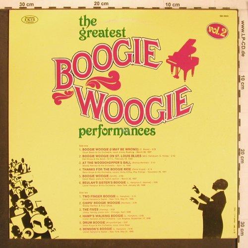 V.A.The Greatest Boogie Woogie perf: Count Basie...Hampton'Sextet, Vol.2, Joker(SM 3904), I, 1981 - LP - X8078 - 7,50 Euro