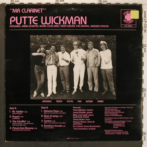 Wickman,Putte: Mr.Clarinet, m- /vg+, Four Leaf Rec(FLC 5083), S, 1985 - LP - X8121 - 9,00 Euro
