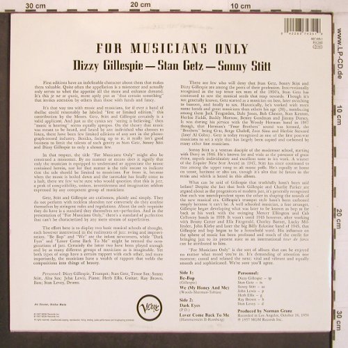 Gillespie,Dizzy: For Musicans only (1957), Verve(837 435-1), NL,  - LP - X8146 - 12,50 Euro
