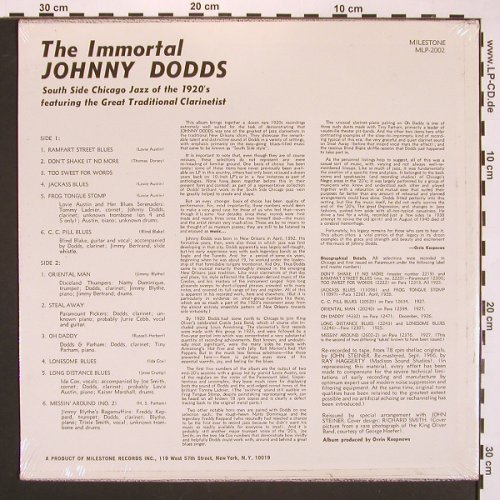 Dodds,Johnny: The Immortal, FS-New, Milestone(MLP-2002), US,  - LP - X8212 - 17,50 Euro
