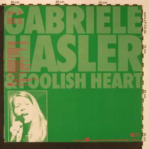 Hasler,Gabriele & Foolish Heart: Crazy, Thein / Pläne(TH 100284), D, 1984 - LP - X8781 - 7,50 Euro