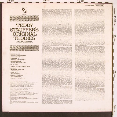 Stauffer's Orig.Teddies,Teddy: Orig.Rec.Made 1940/41, Billy Toffel, Swiss Jazz(SJLP-6306), CH, m-/vg+,  - LP - X9497 - 5,00 Euro