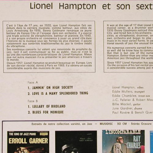 Hampton,Lionel: The Great - et son sextette, Musidisc(30 CV 1064), F,  - LP - Y1698 - 9,00 Euro