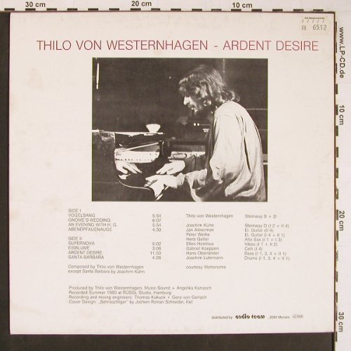 von Westernhagen,Thilo: Arednt Desire, m-/vg+, SHP(SHP 202), D, 1980 - LP - Y248 - 7,50 Euro