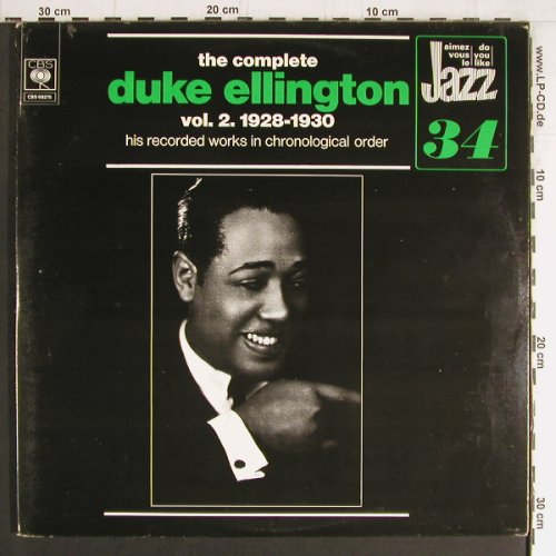 Ellington,Duke: The Complete Vol. 2, 1928-30, Foc, CBS(68 275), NL, 1973 - 2LP - Y3694 - 9,00 Euro