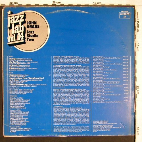 Graas,John: Jazz Lab Vol.14,Jazz Studio Two, MCA Coral(6.22070 AK), D, m-/vg+, 1975 - LP - Y4492 - 6,00 Euro
